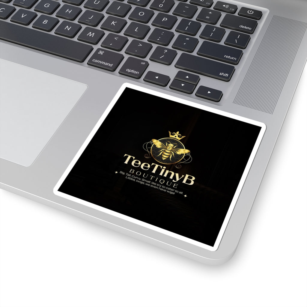 Gold Bee Logo Kiss-Cut Sticker — TeeTinyB Boutique Branding Sticker