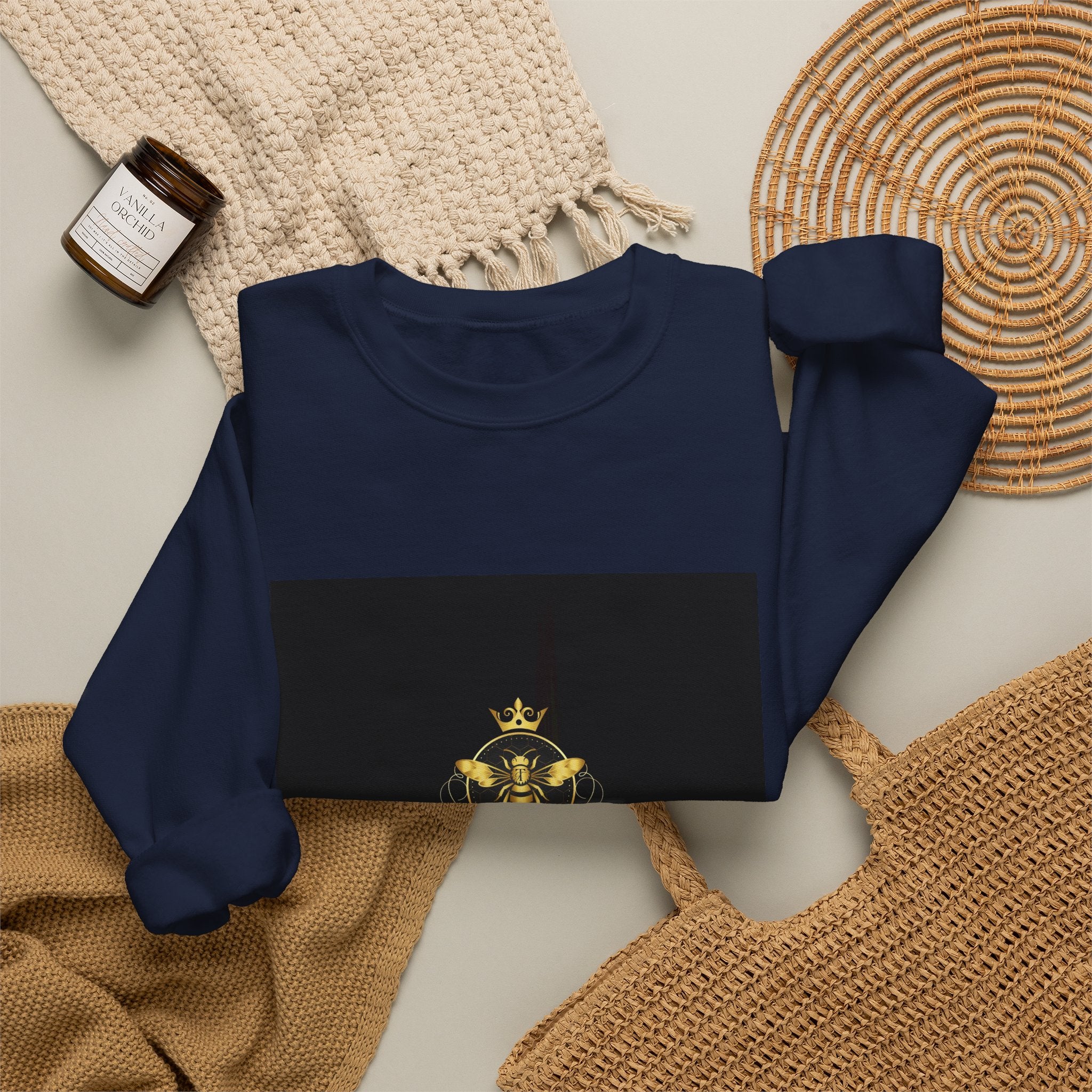 Crewneck Sweatshirt — TeeTinyB Gold Emblem Logo