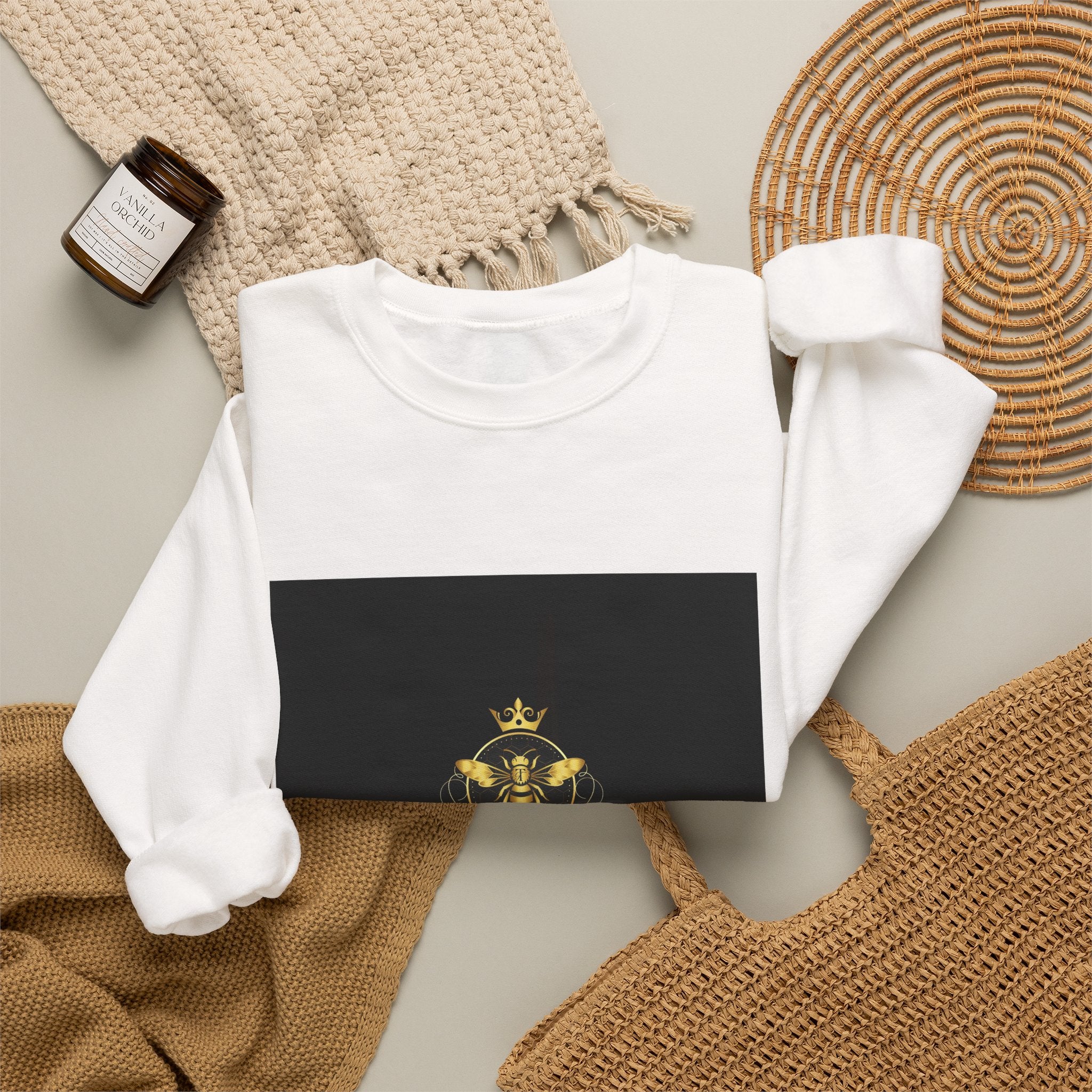 Crewneck Sweatshirt — TeeTinyB Gold Emblem Logo