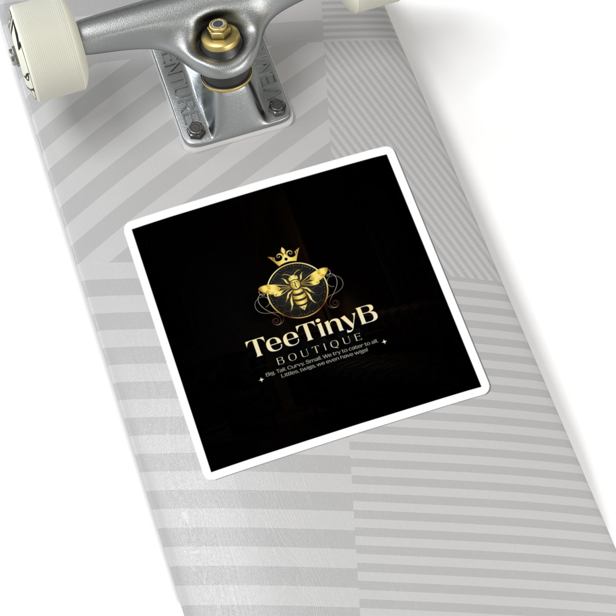 Gold Bee Logo Kiss-Cut Sticker — TeeTinyB Boutique Branding Sticker