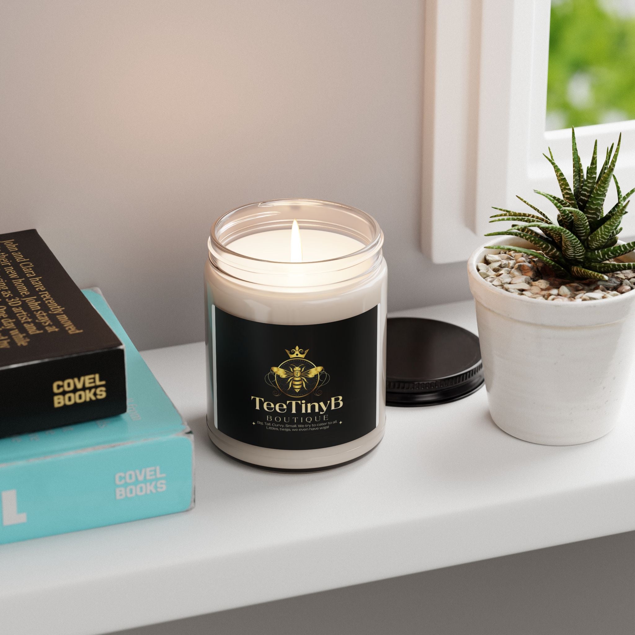 Soy Candle — TeeTinyB Boutique Scented 9oz (Beekeeper Logo)