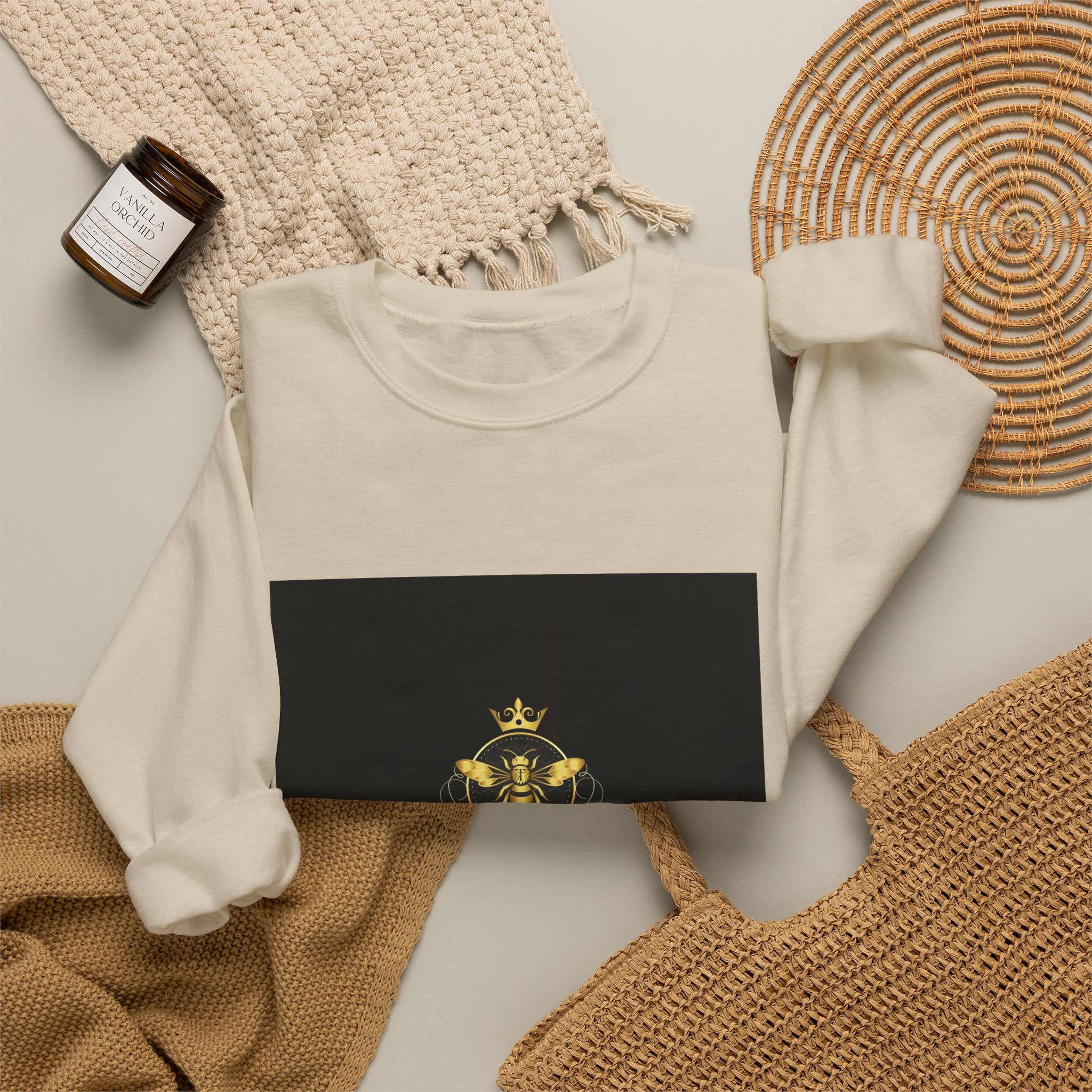Crewneck Sweatshirt — TeeTinyB Gold Emblem Logo