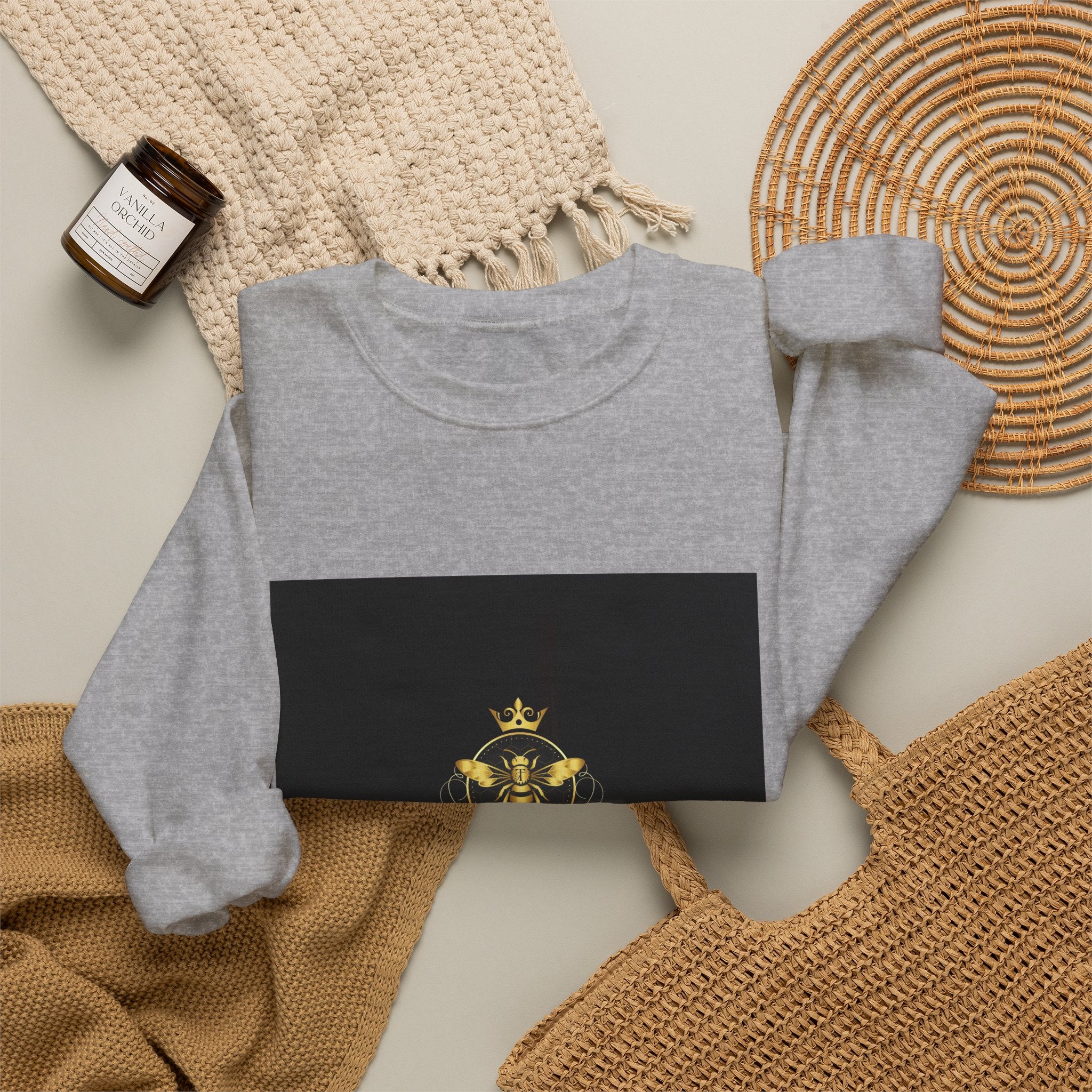 Crewneck Sweatshirt — TeeTinyB Gold Emblem Logo
