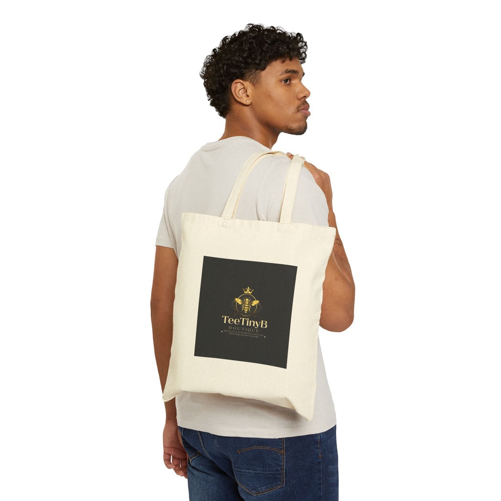 Canvas Tote Bag - Gold TeaTinYB Logo Eco Shopper