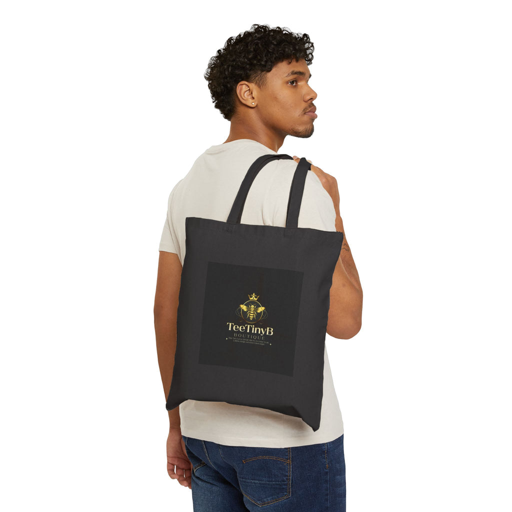 Canvas Tote Bag - Gold TeaTinYB Logo Eco Shopper