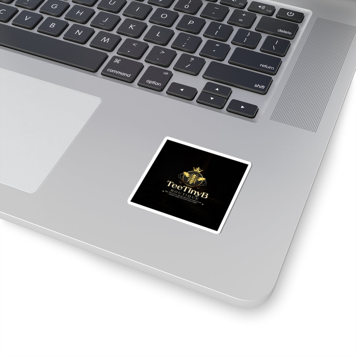 Gold Bee Logo Kiss-Cut Sticker — TeeTinyB Boutique Branding Sticker